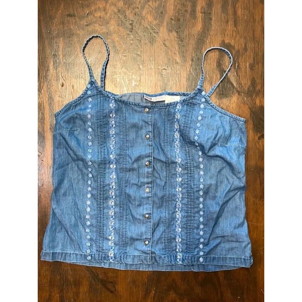 NWOT Vintage Faded Glory Denim Tank Top Size Medium